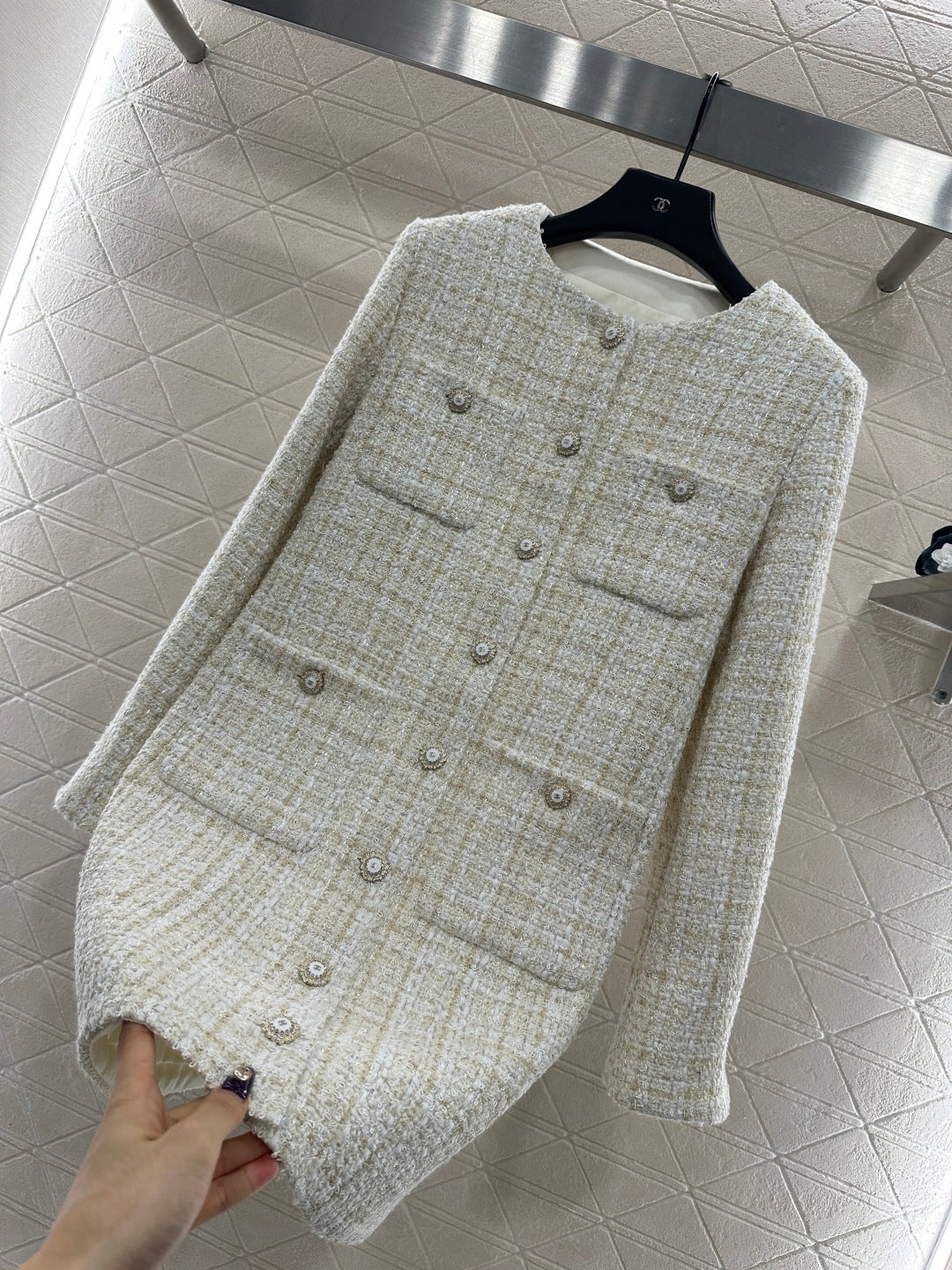 Woven Long Coat Dress