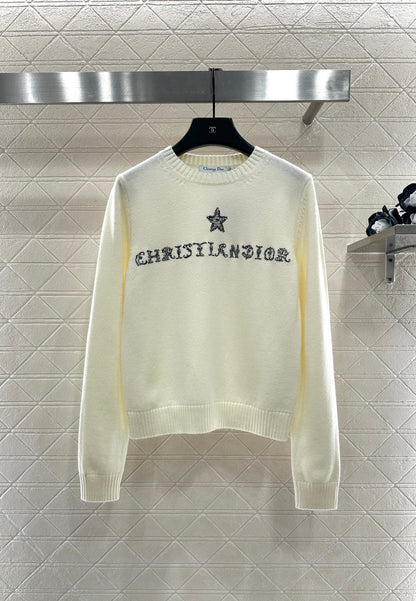 Embroidered Five-Pointed Star Sweater