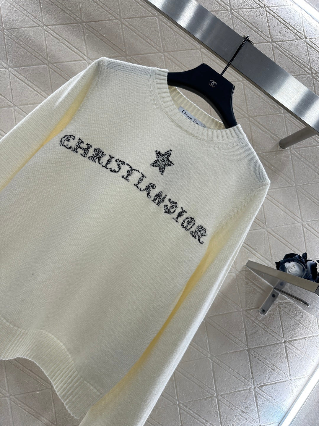 Embroidered Five-Pointed Star Sweater