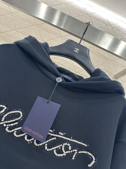 Beaded Sequin Letter Sweatshirt