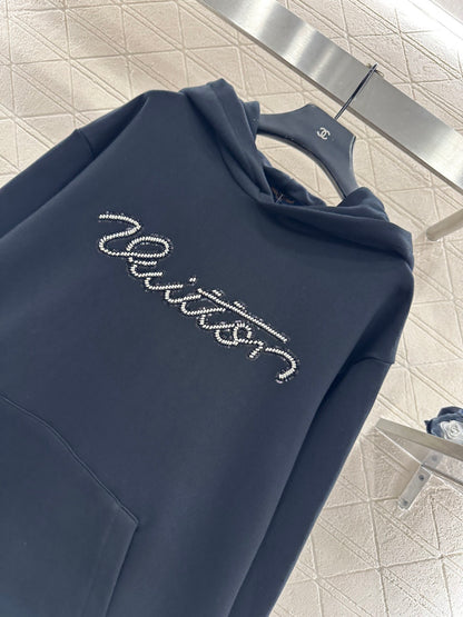 Beaded Sequin Letter Sweatshirt