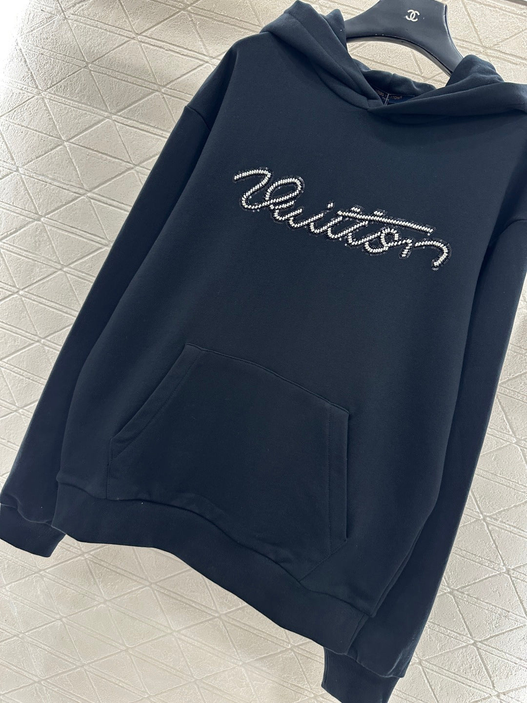 Beaded Sequin Letter Sweatshirt