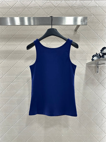 Slim Fit U-Neck Logo Vest