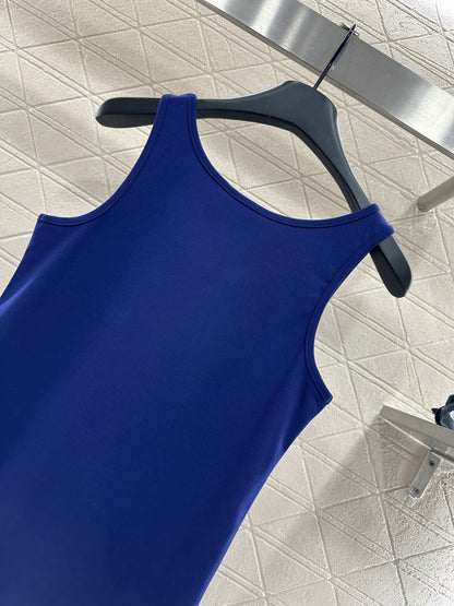 Slim Fit U-Neck Logo Vest