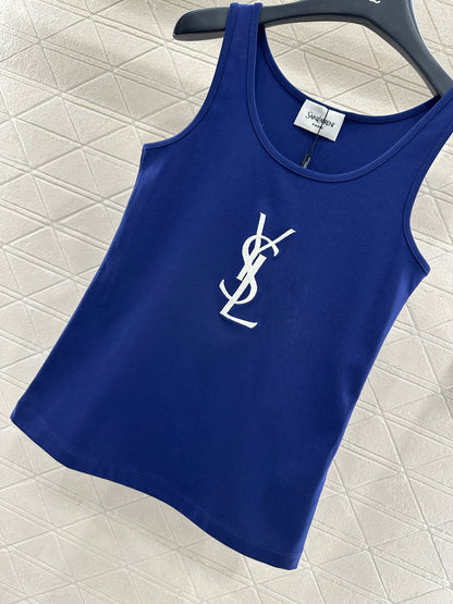 Slim Fit U-Neck Logo Vest