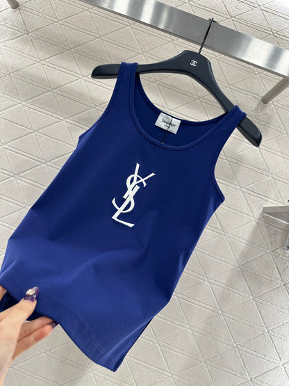 Slim Fit U-Neck Logo Vest