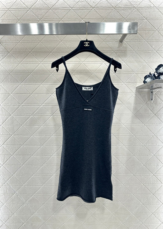 Knitted Spaghetti Strap Slip Dress