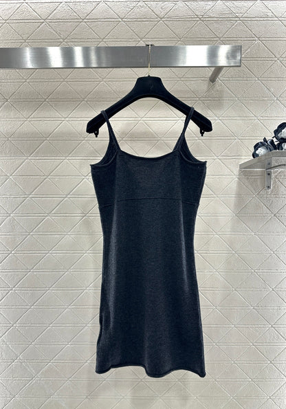 Knitted Spaghetti Strap Slip Dress