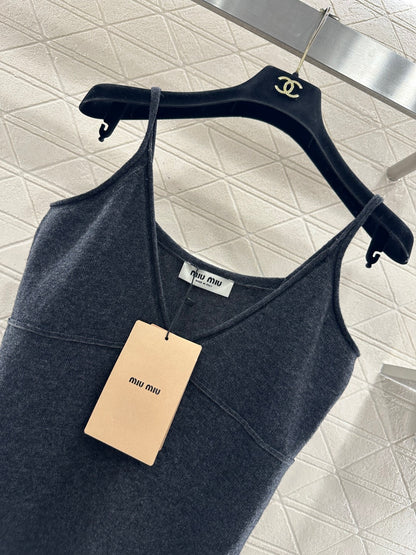 Knitted Spaghetti Strap Slip Dress