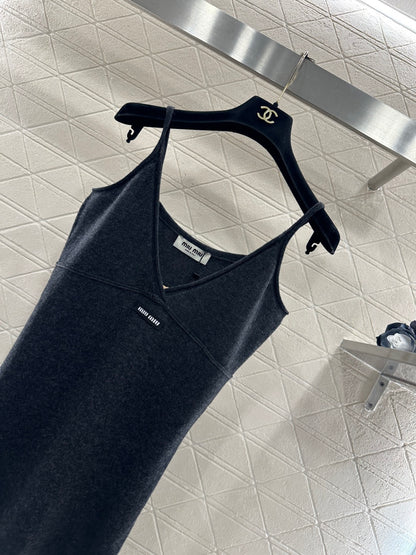 Knitted Spaghetti Strap Slip Dress