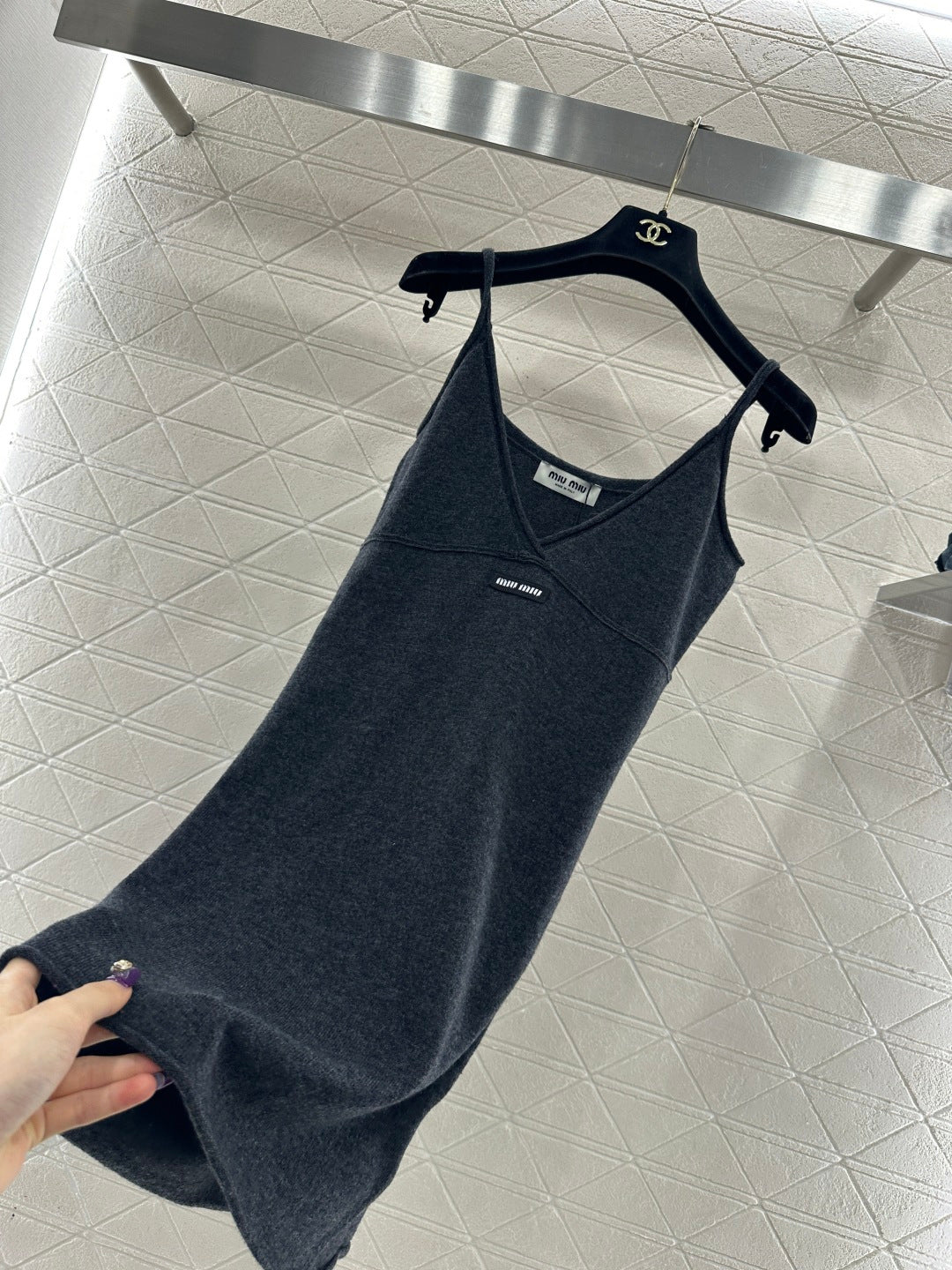 Knitted Spaghetti Strap Slip Dress