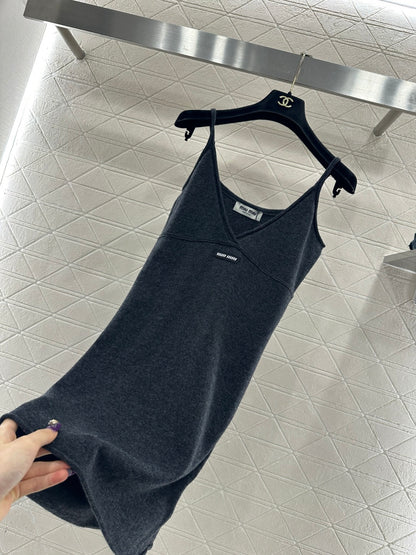 Knitted Spaghetti Strap Slip Dress