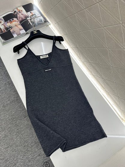 Knitted Spaghetti Strap Slip Dress