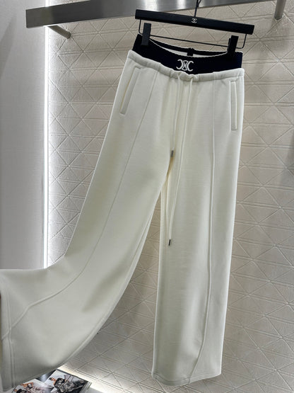 Fleece Casual Webbing Pants