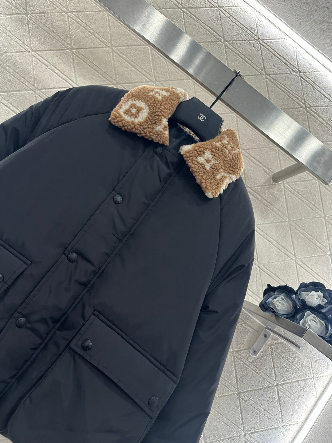 Lamb's Fur Collar Cotton Jacket