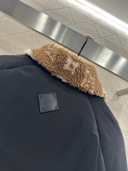 Lamb's Fur Collar Cotton Jacket