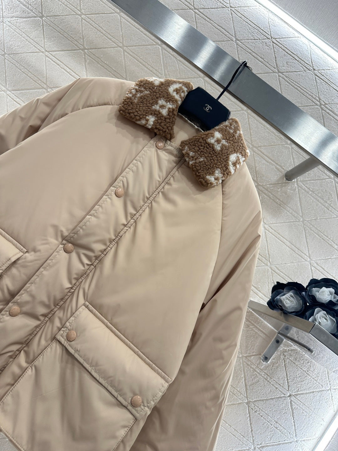 Lamb's Fur Collar Cotton Jacket