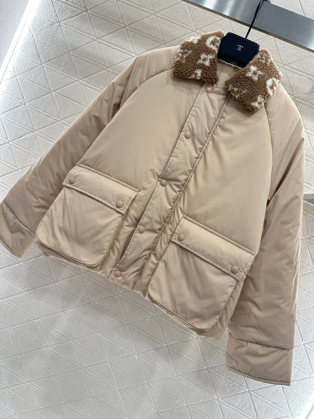 Lamb's Fur Collar Cotton Jacket