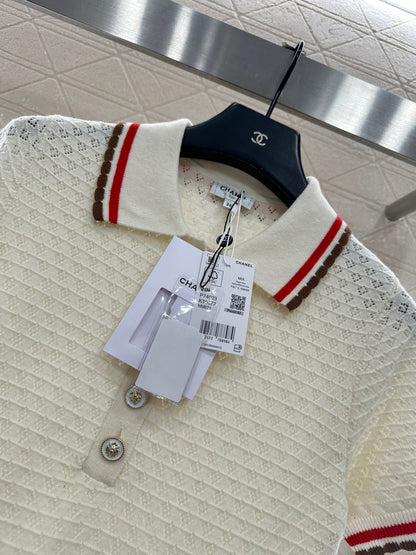 Color-Blocked Collared Knit Dress