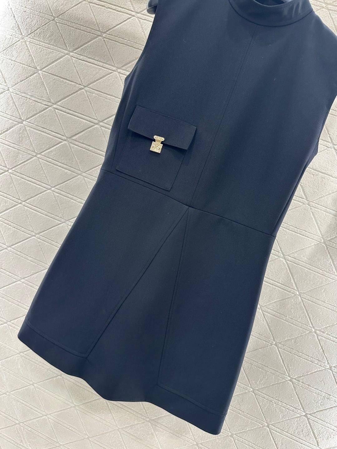 Flap-front Lock Pocket Vest Dress