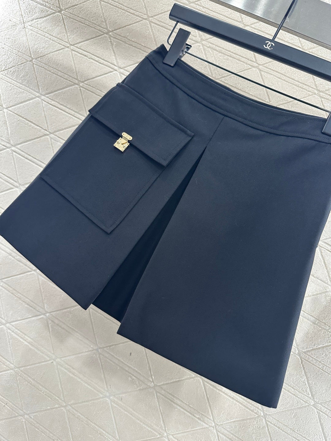 Zippered Leather Mini Skirt