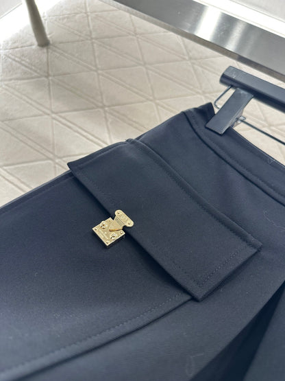 Zippered Leather Mini Skirt