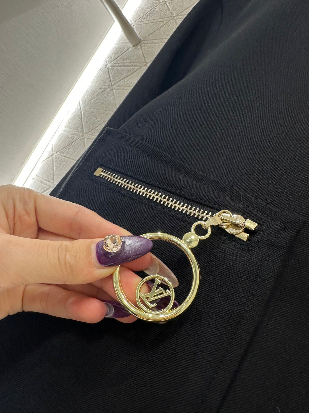 Zipper-front Leather Collar Jacket