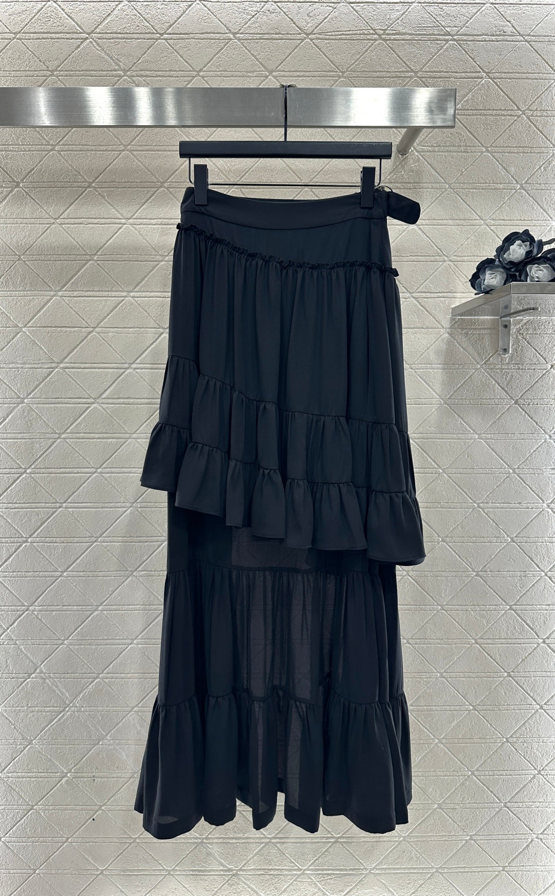 Belted Ruffle One-Piece Skirt