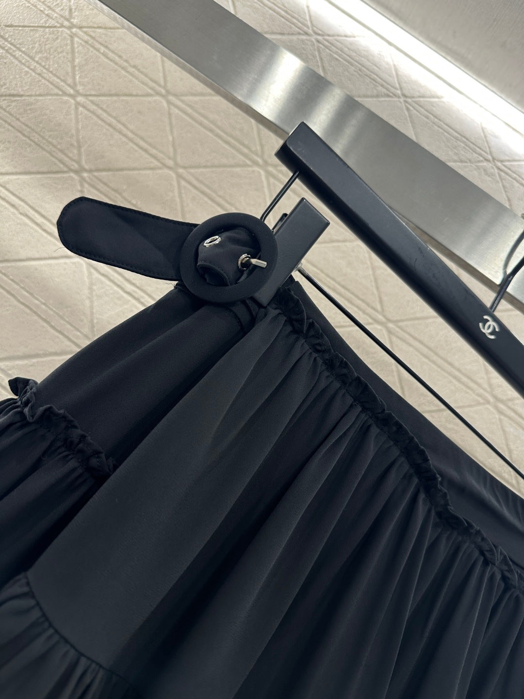 Belted Ruffle One-Piece Skirt