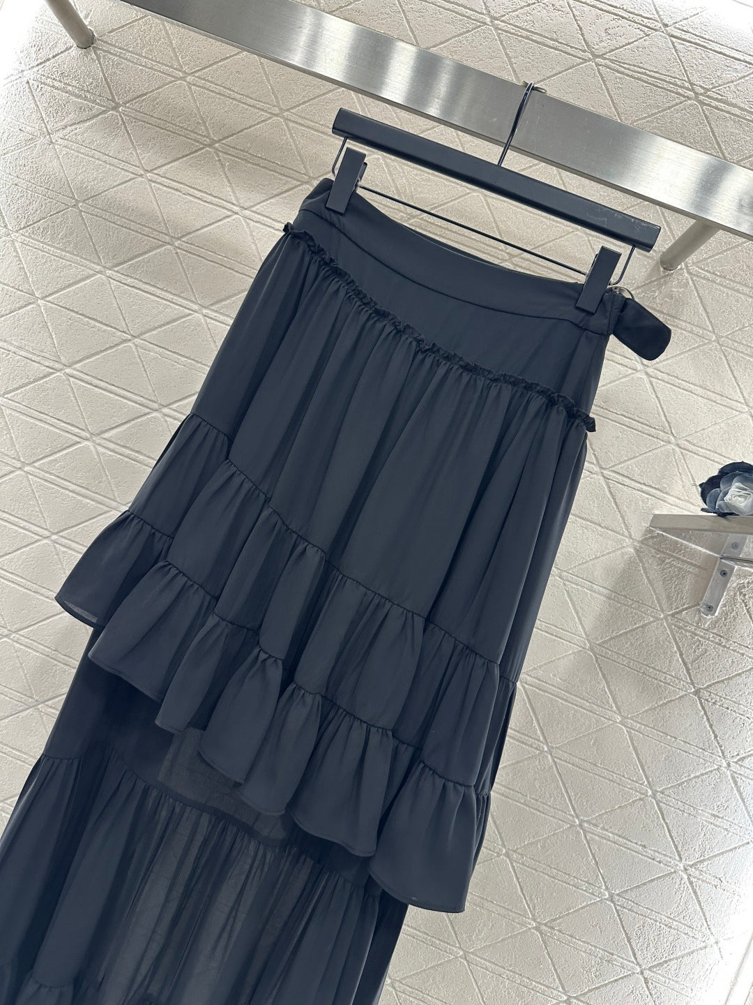 Belted Ruffle One-Piece Skirt