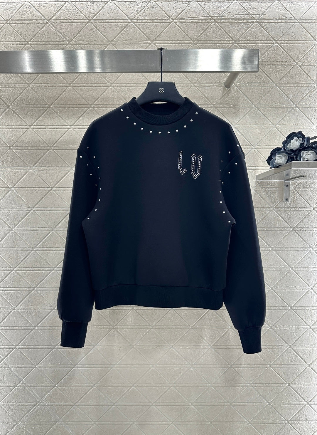 Studded Crew Neck Sweatshirt