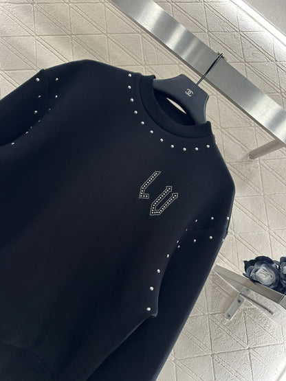 Studded Crew Neck Sweatshirt