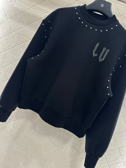 Studded Crew Neck Sweatshirt