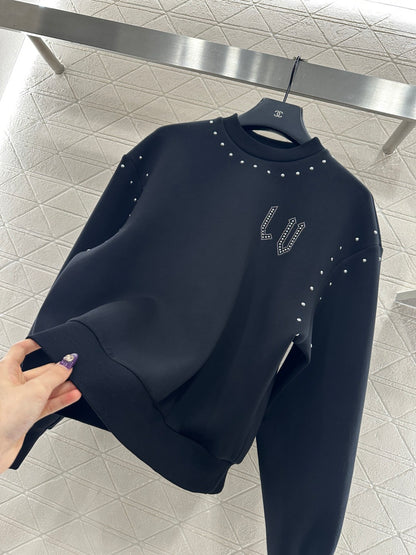 Studded Crew Neck Sweatshirt