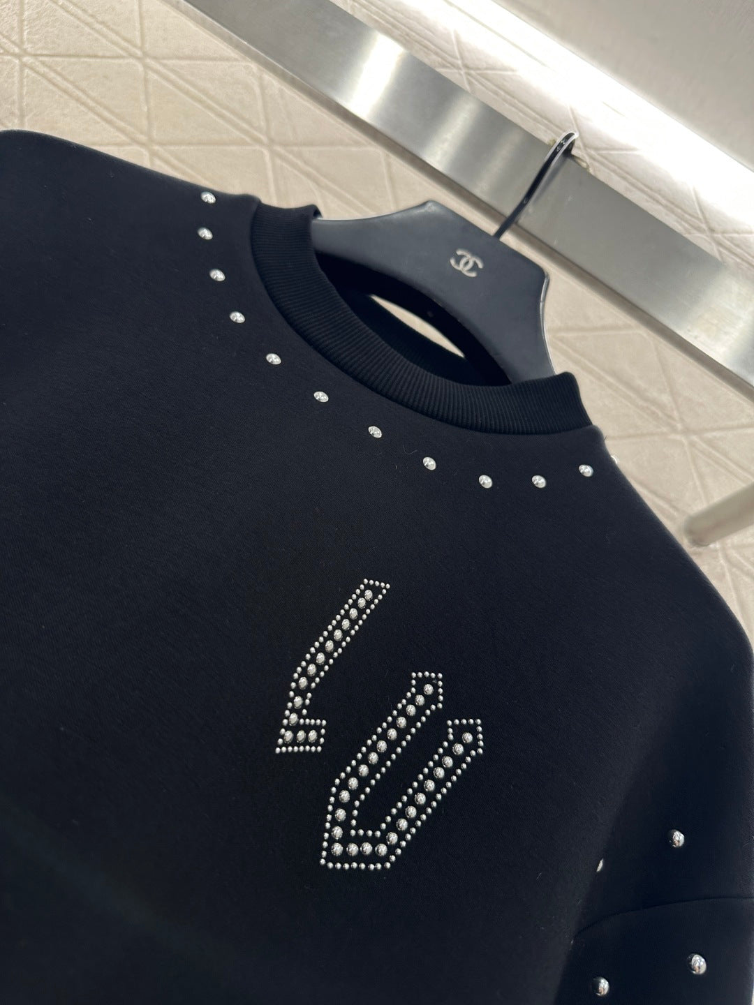Studded Crew Neck Sweatshirt