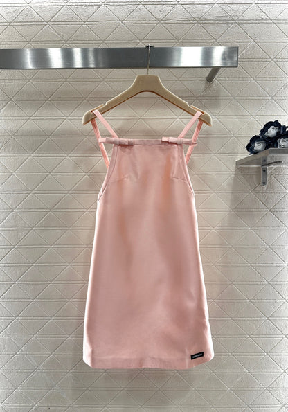 Backless Bow-Tie Slip Dress