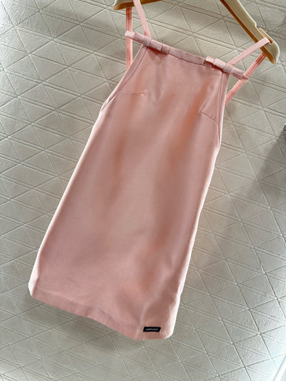 Backless Bow-Tie Slip Dress