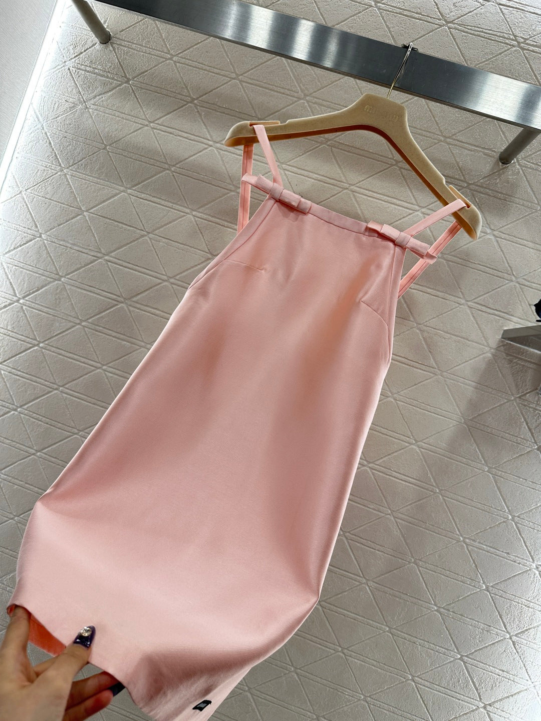 Backless Bow-Tie Slip Dress