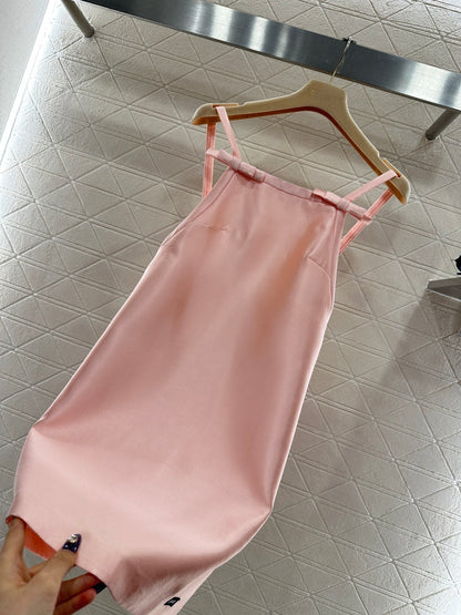 Backless Bow-Tie Slip Dress