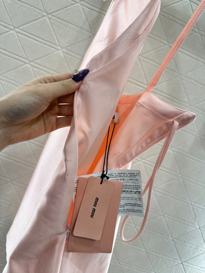 Backless Bow-Tie Slip Dress