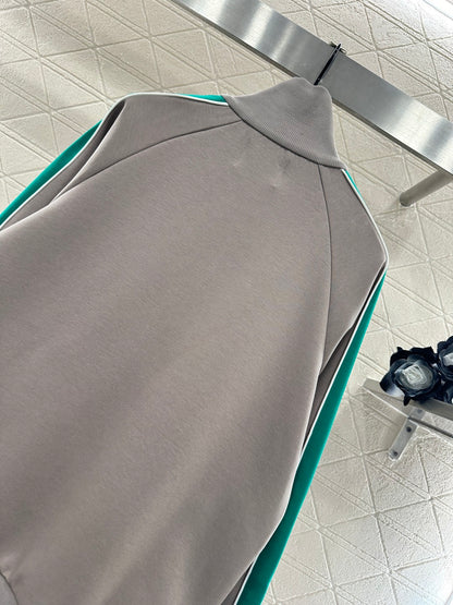 Stand Collar Webbing Casual Jacket