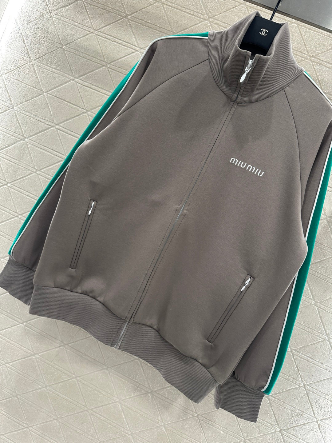 Stand Collar Webbing Casual Jacket