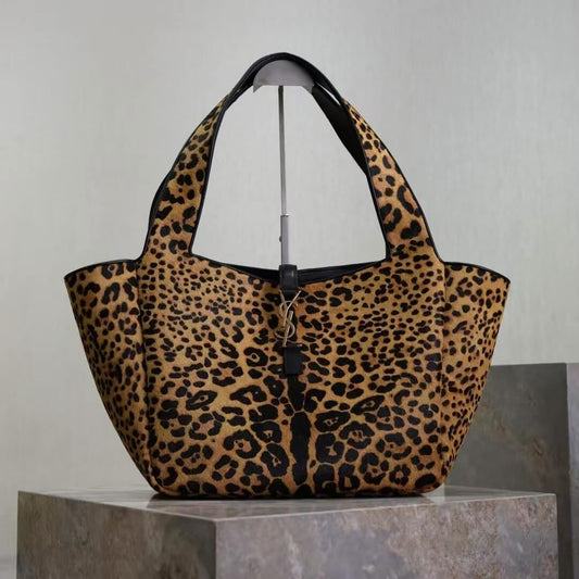 Modern Vintage Leopard Print Hobo Bag