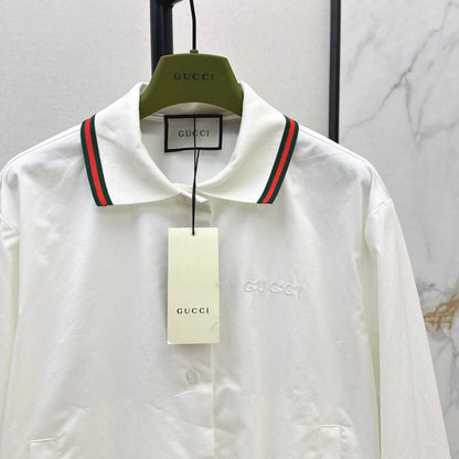 Contrast-Webbing Belted Shirt