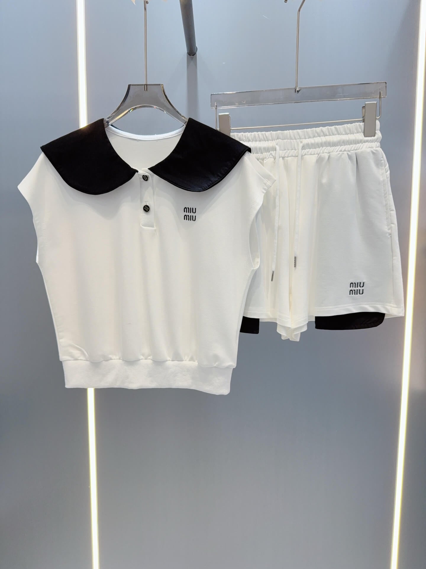 Casual Preppy Sailor Collar Vest & Shorts Set