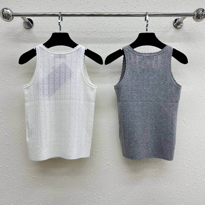 Minimalist Cut-Out U-Neck Vest