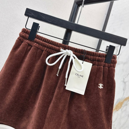 Minimalist Slouch Velvet Shorts