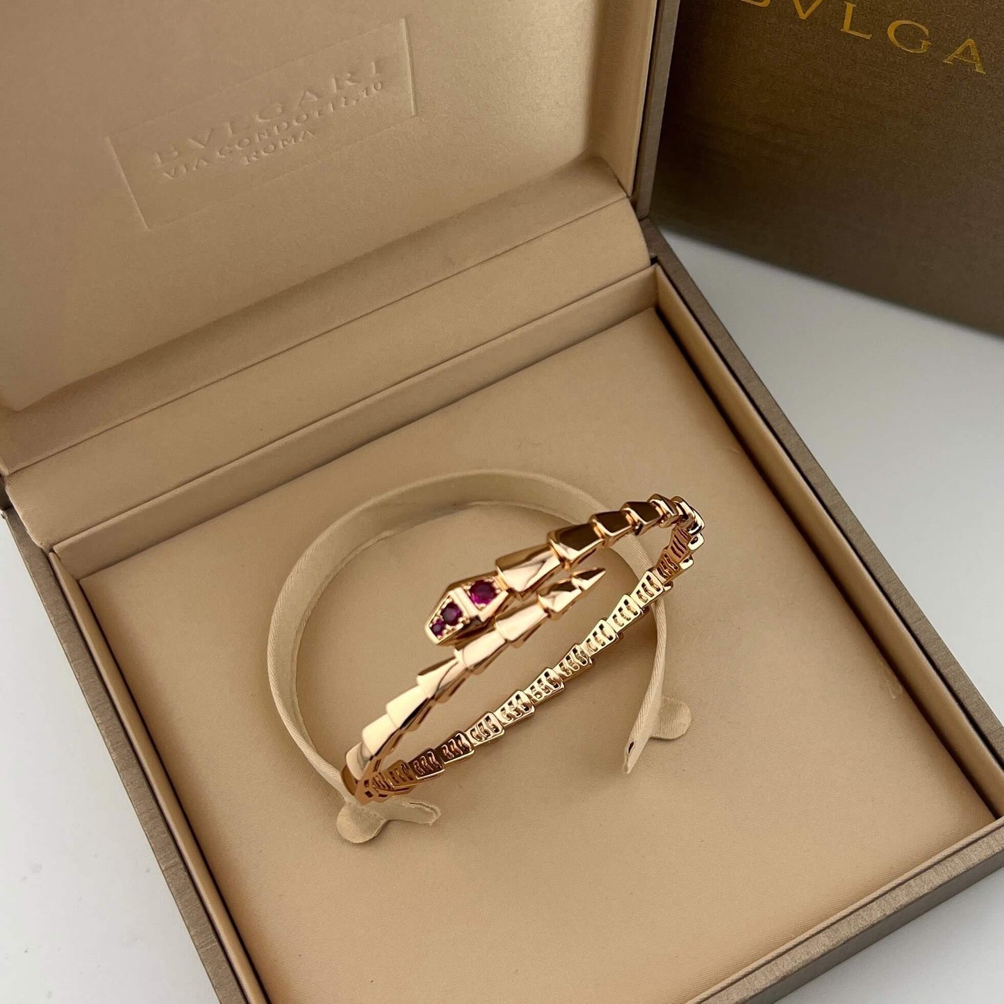 Rose Gold Ruby-Accented Bracelet