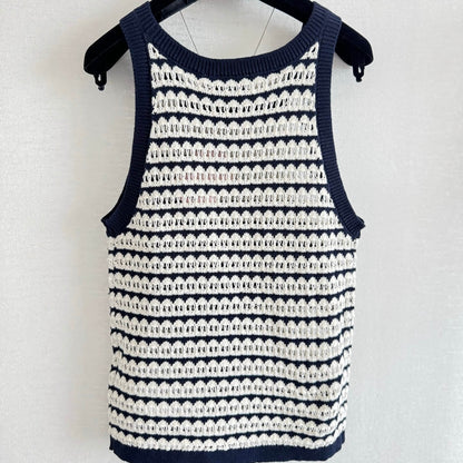 Vacation Style Openwork Vest