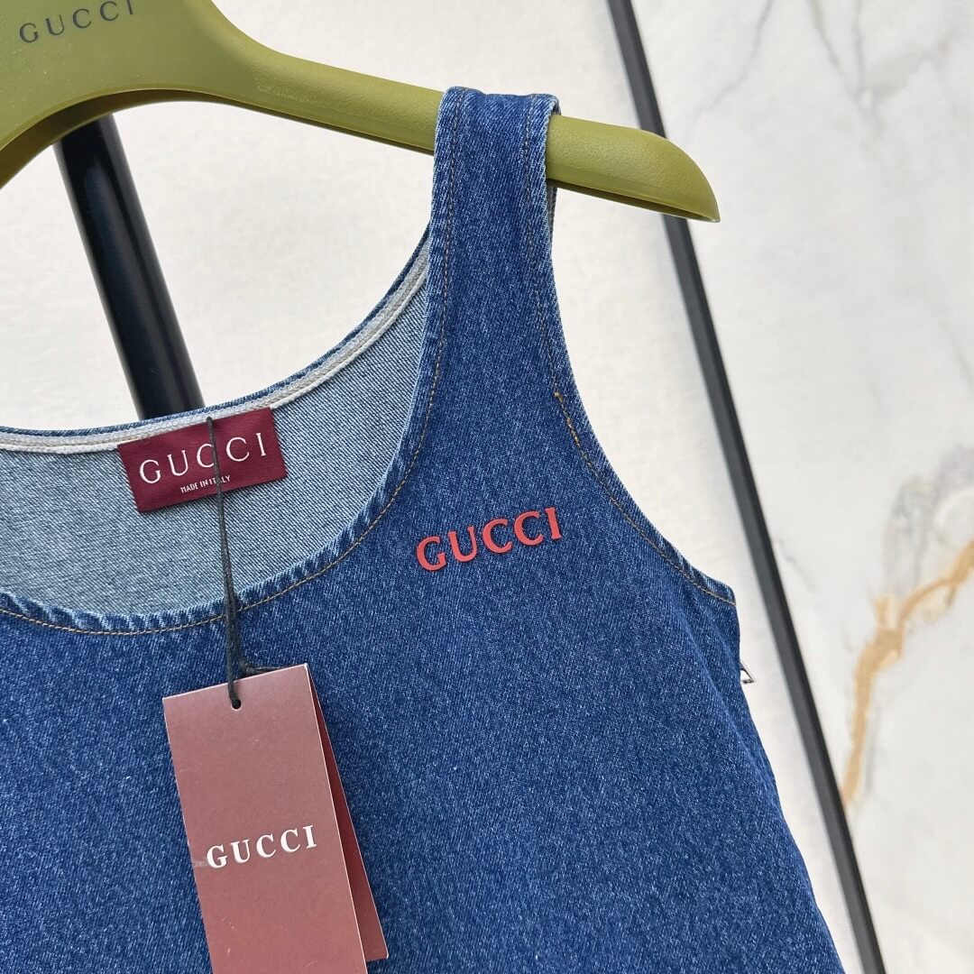 Preppy Denim Pinafore Dress